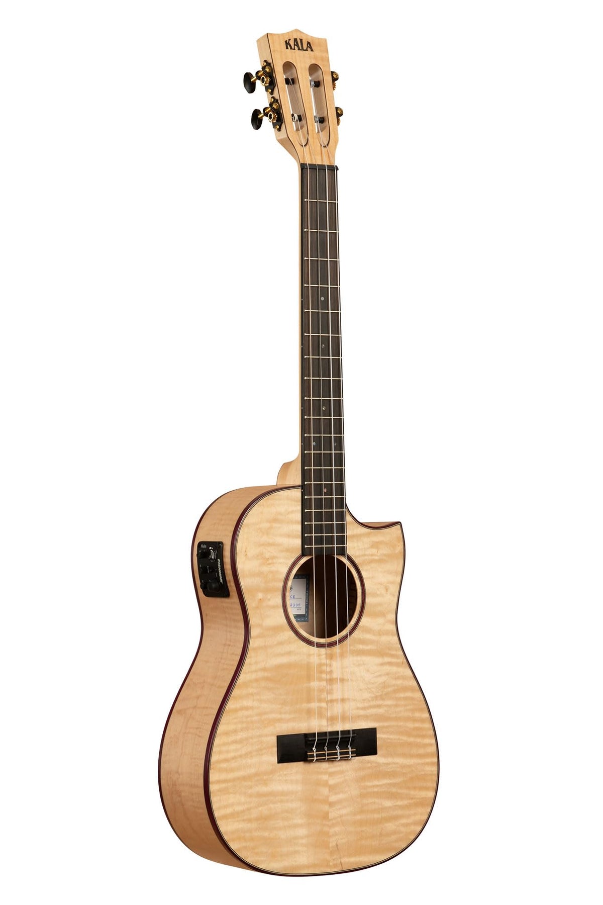 All Solid Flame Maple Baritone Cutaway Electric w/Bag