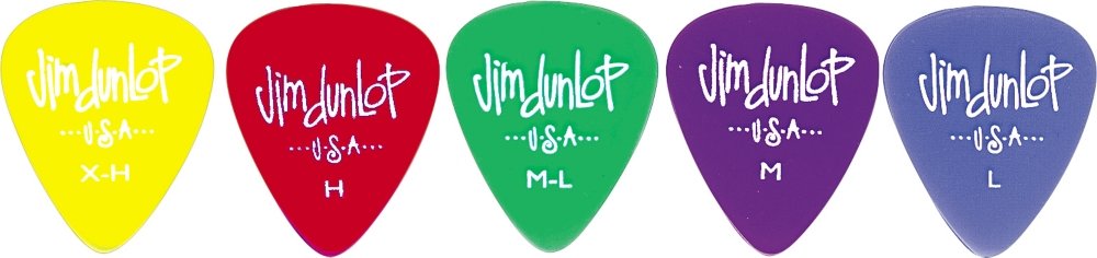 Dunlop Gels Guitar Picks Blue Light Player Pack (12)