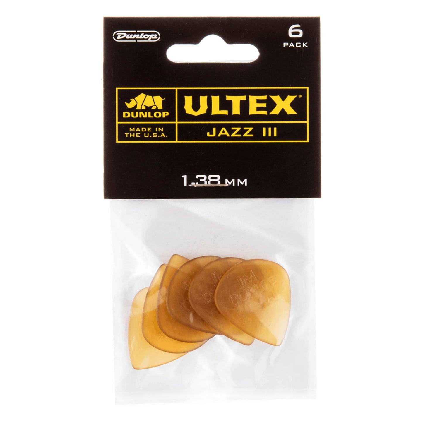 Dunlop Ultex® Jazz III, 1.38mm, 6/Player's Pack