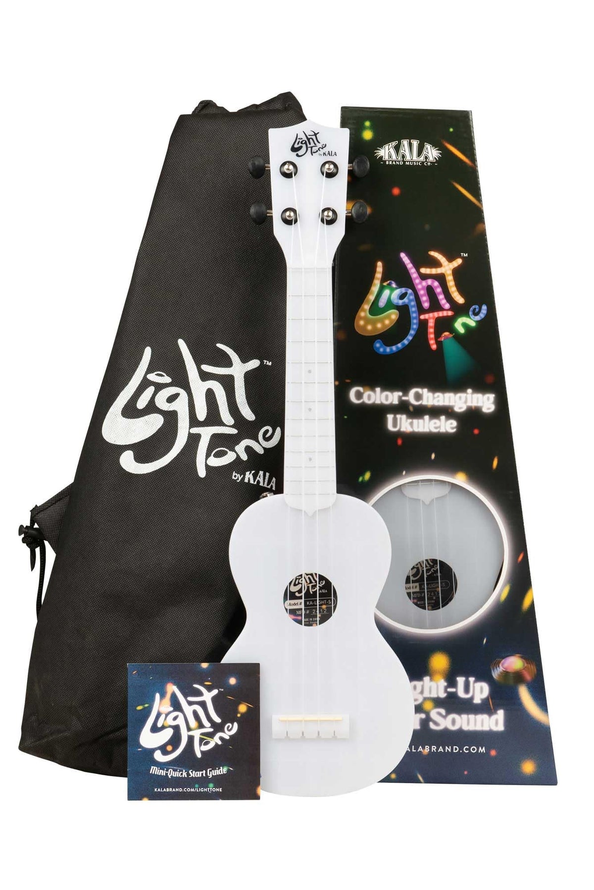 Kala Light Tone™ Color-Changing Light-Up Soprano Ukulele – LED Ukulele with 10 Light Modes, USB-C Rechargeable, ABS Body, Aquila Strings, Beginner-Friendly Ukulele