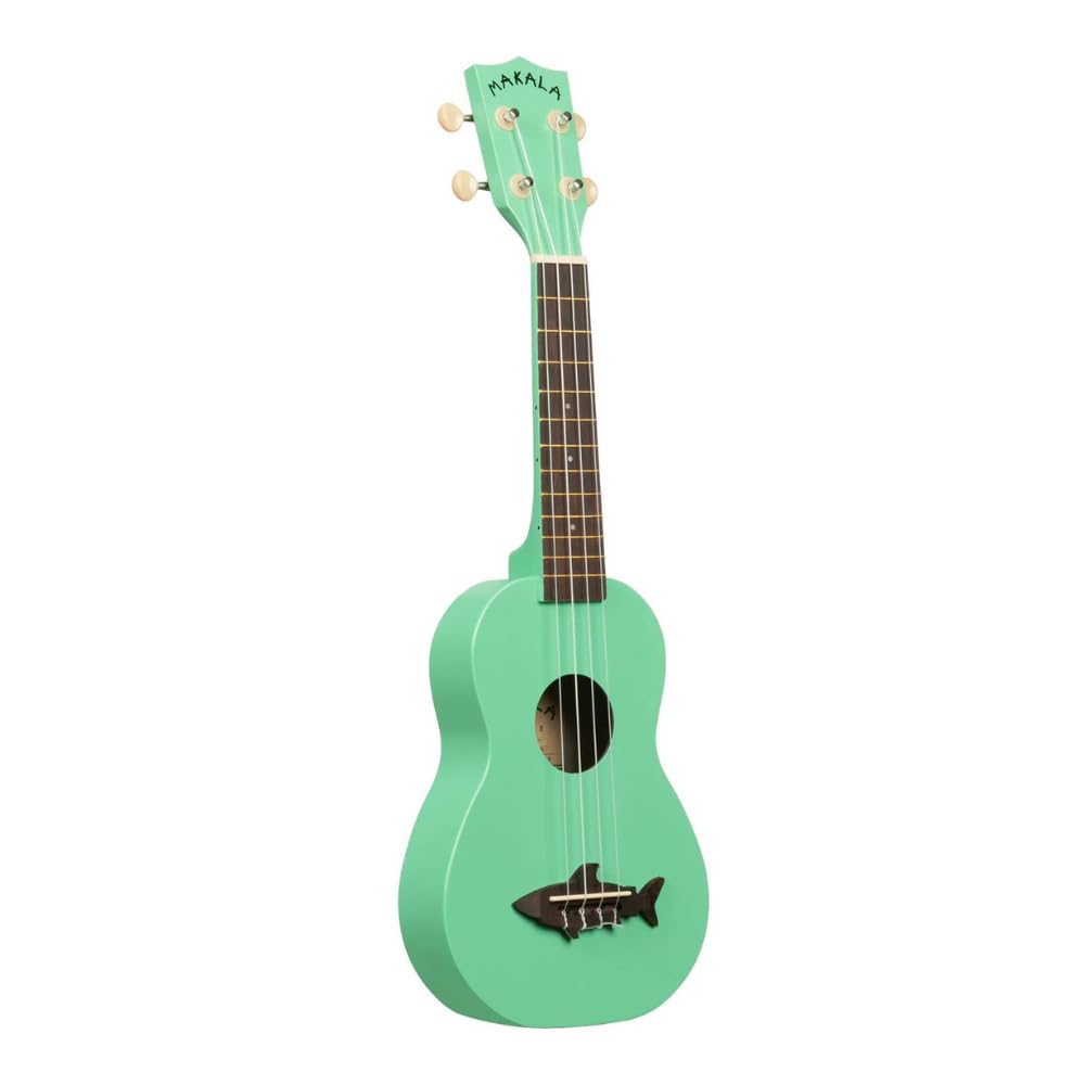 Kala Brand Music Co. Makala Shark Soprano Ukulele SurfGreen – Lightweight, Durable, & Vibrant Design with Aquila Super Nylgut Strings