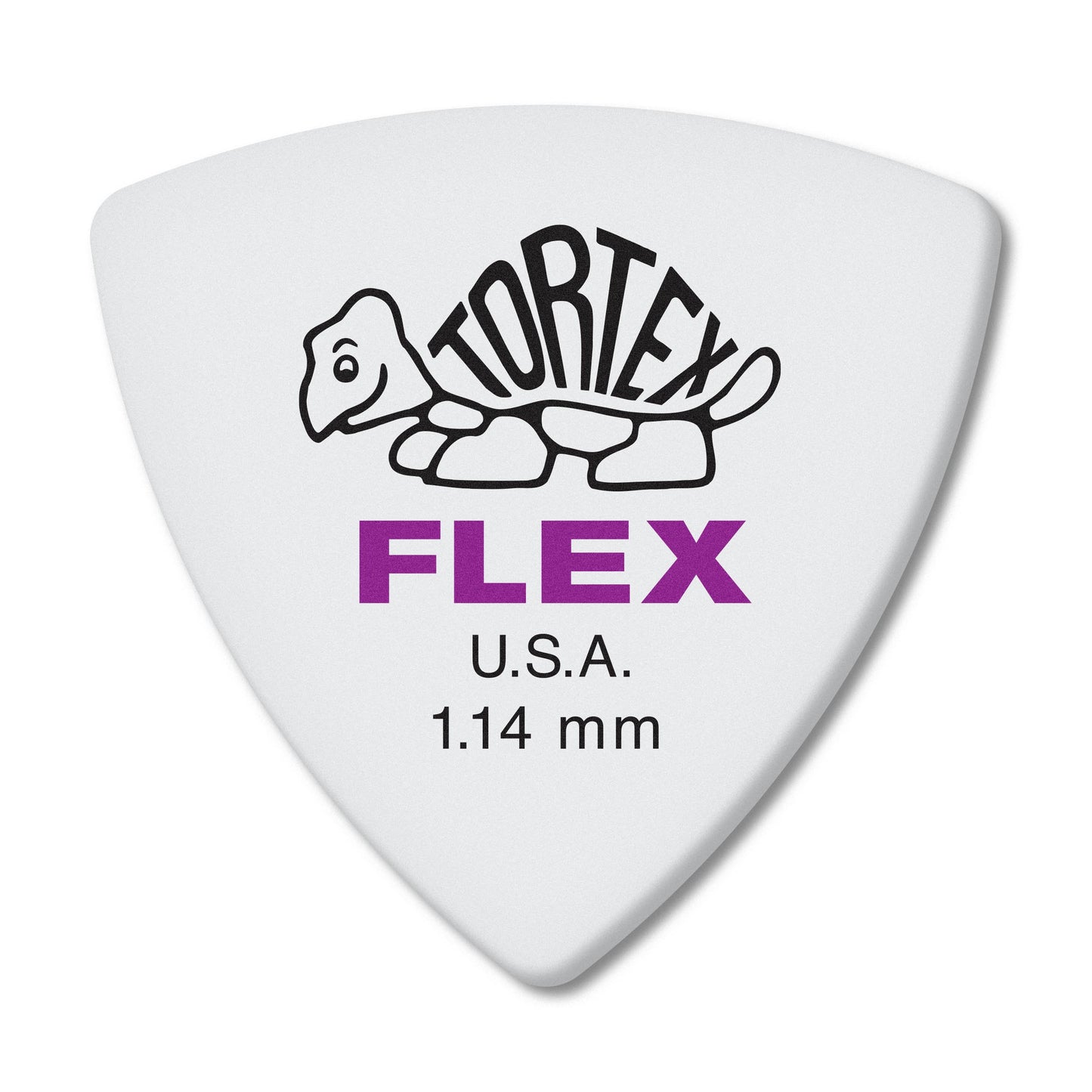 Jim Dunlop Dunlop Tortex Flex Triangle 1.14mm Purple Guitar Pick-72 Pack (456R1.14)