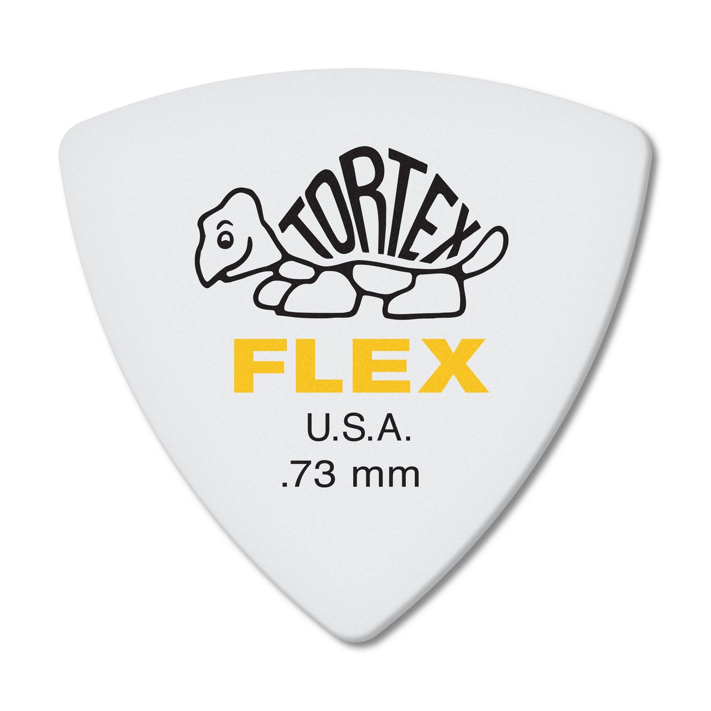 Jim Dunlop Dunlop Tortex Flex Triangle .73mm Yellow Guitar Pick-72 Pack (456R.73)