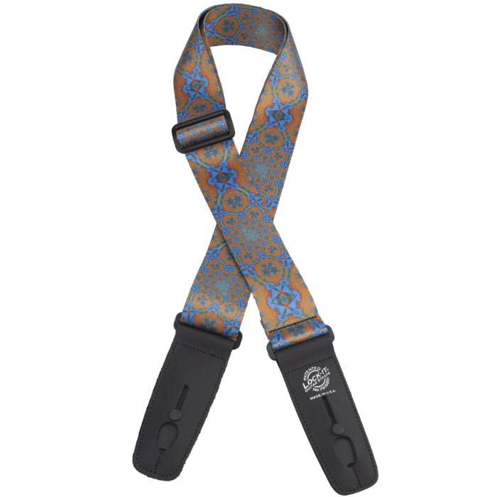 Lock-It 2" Poly Plush Locking Guitar Strap Psychedelic #1
