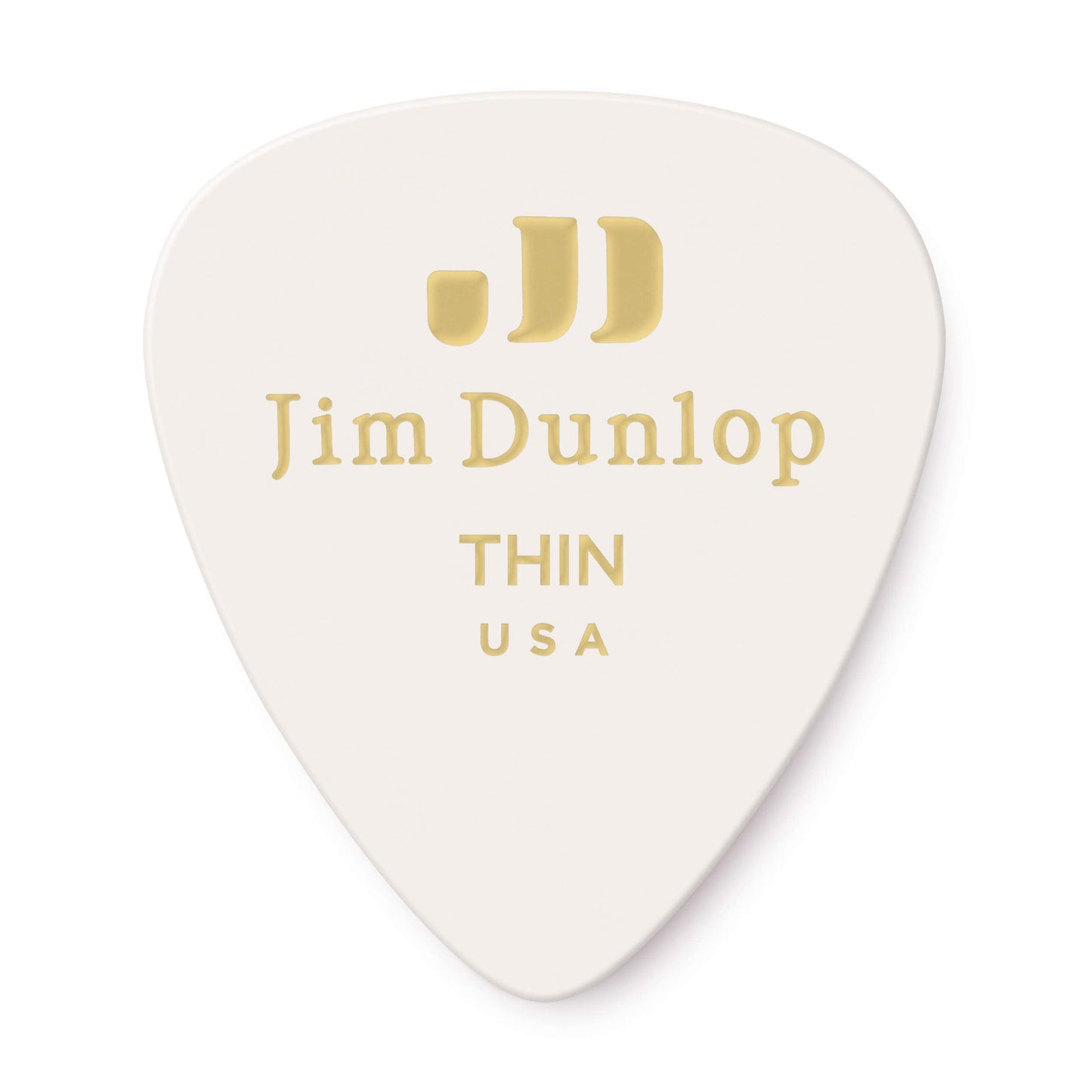 Jim Dunlop Celluloid White Pick Thin - 12 Pack
