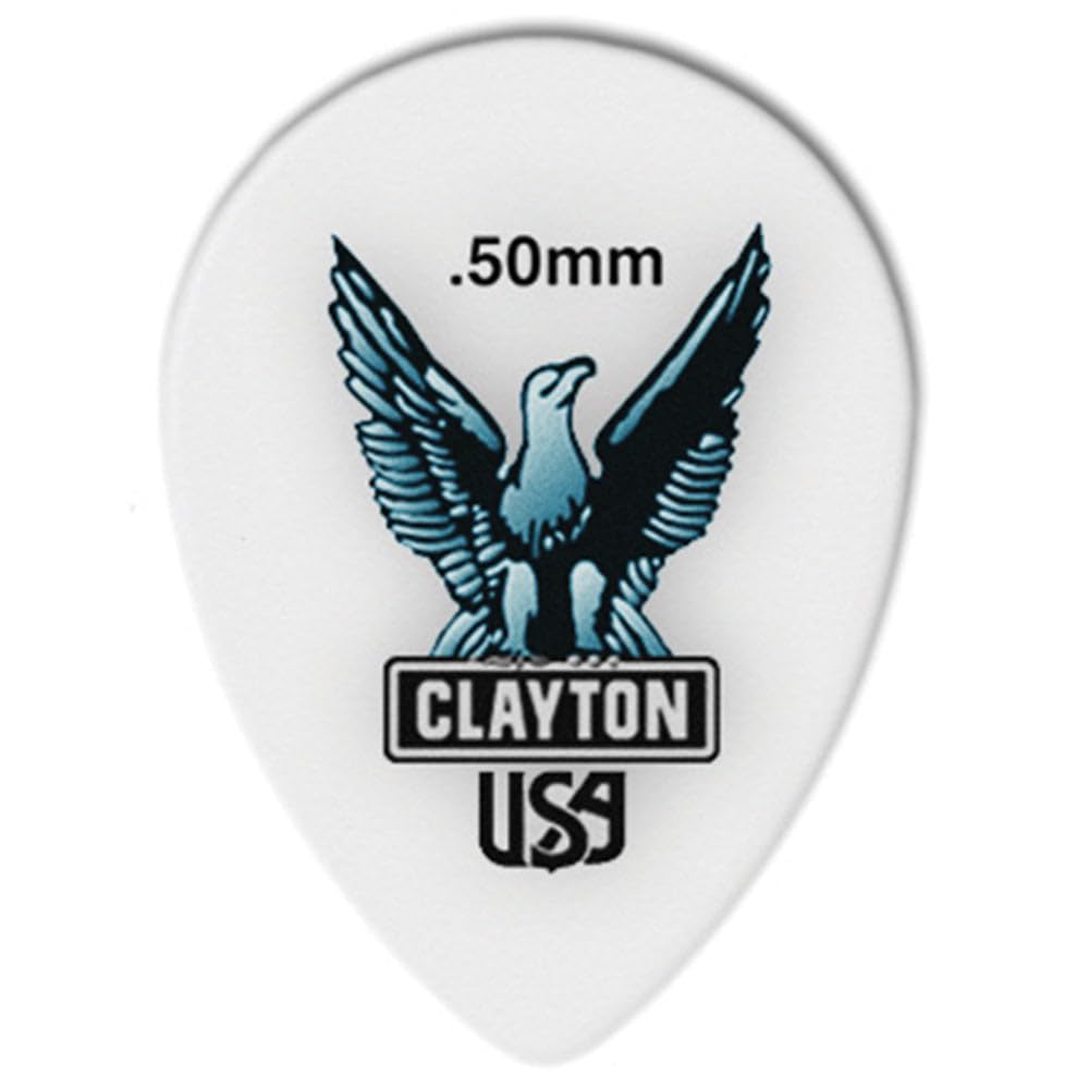 Clayton Acetal Small Teardrop Guitar Picks .50 mm 1 Dozen