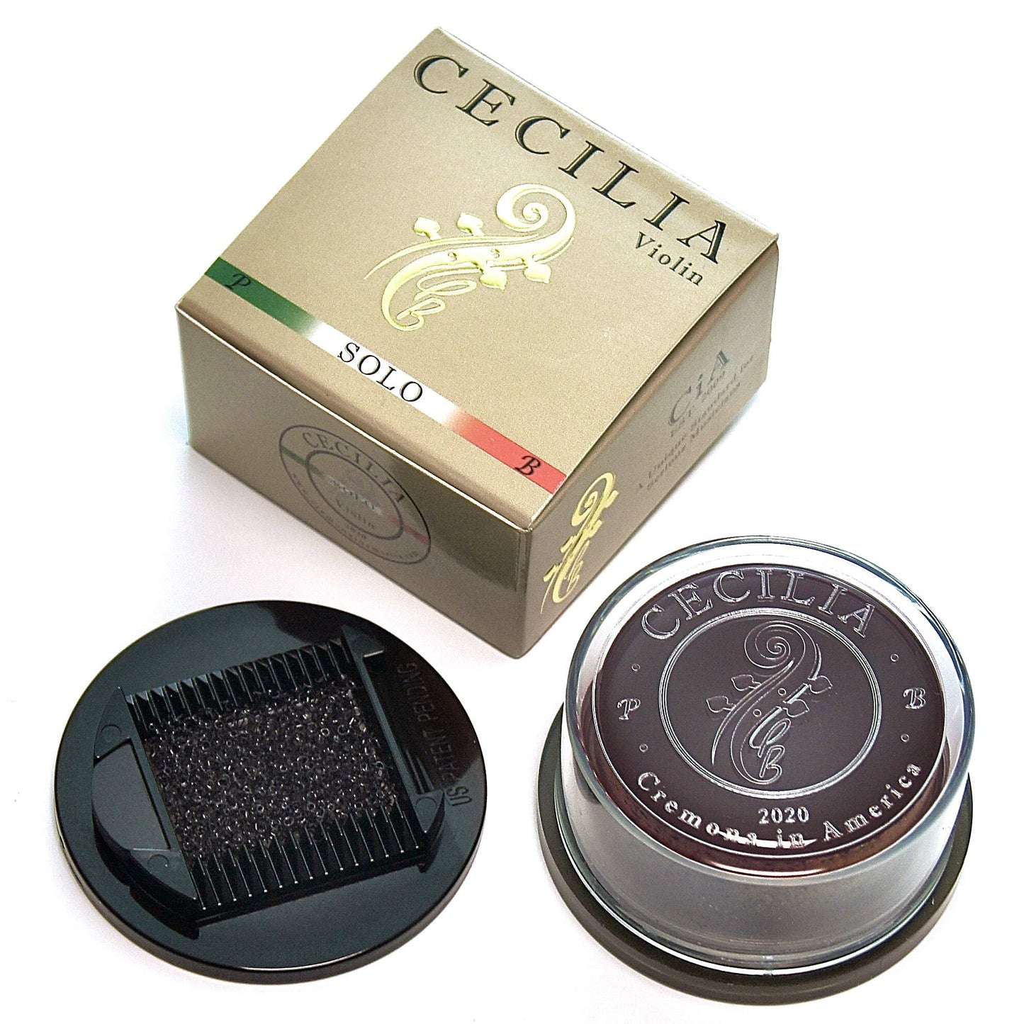 CECILIA 'SOLO' Rosin for Violin, Rosin Specially Formulated Violin Rosin for Violin Bows with Included Rosin Spreader (Full Cake)