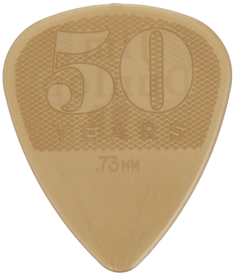 Dunlop 442P.73 50th Anniversary Nylon Pick, Gold, .73mm, 12/Player's Pack
