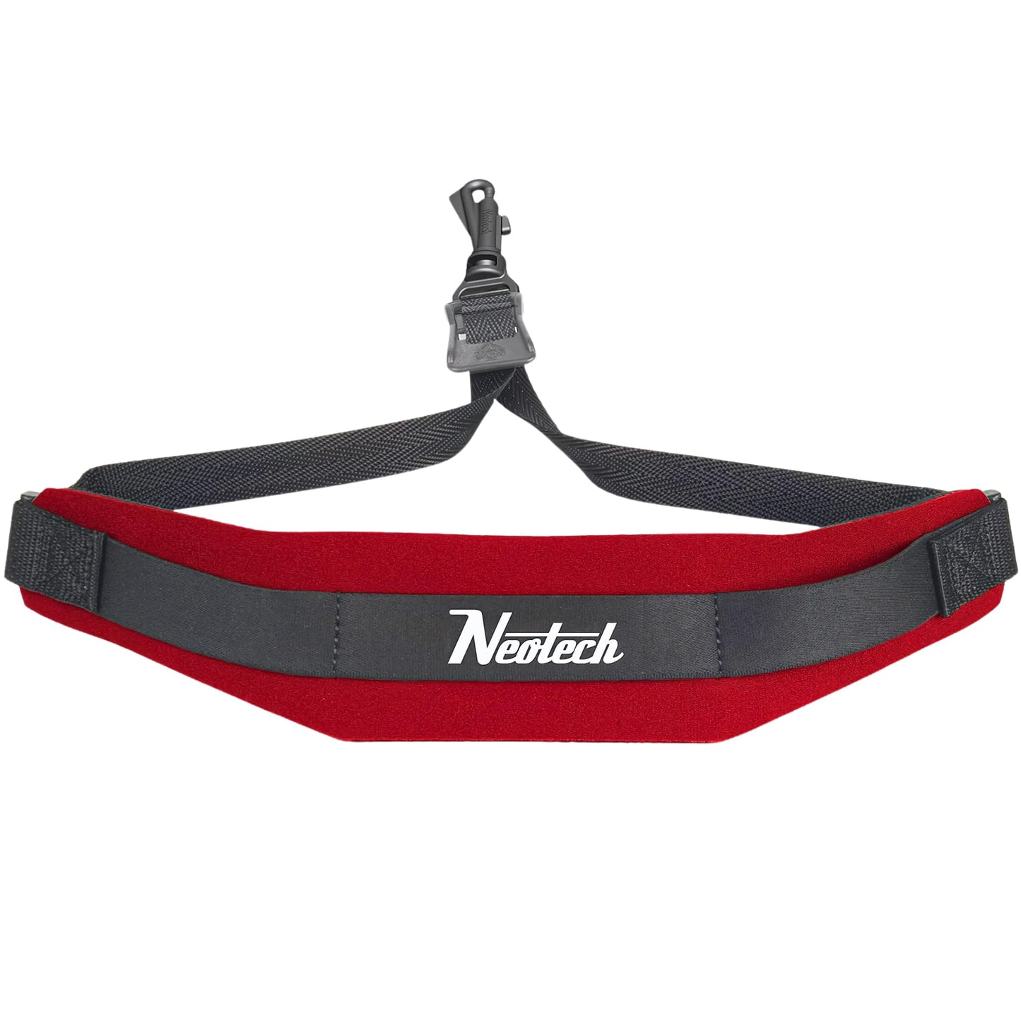 Neotech Saxophone Swivel Hook Neck Strap Soft Sax Padded for Alto Tenor Baritone Soprano – (Regular, Red) - Made in USA