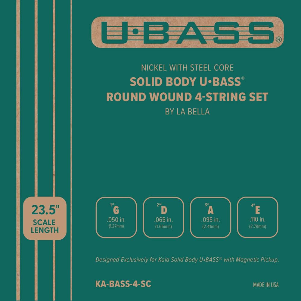 Solid Body U•BASS® Round Wound 4-String Set