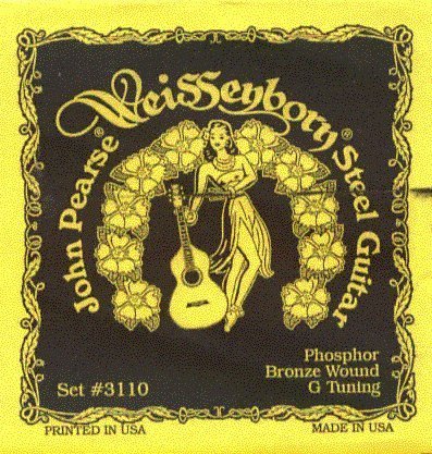 John Pearse Weissenborn Guitar Phosphor Bronze G Tuning , .017 - .062, 3110