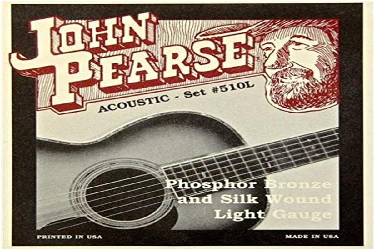 John Pearse Strings® 510L For Acoustic Guitar - Phosphor Bronze And Silk Wound - Light Gauge 11-49