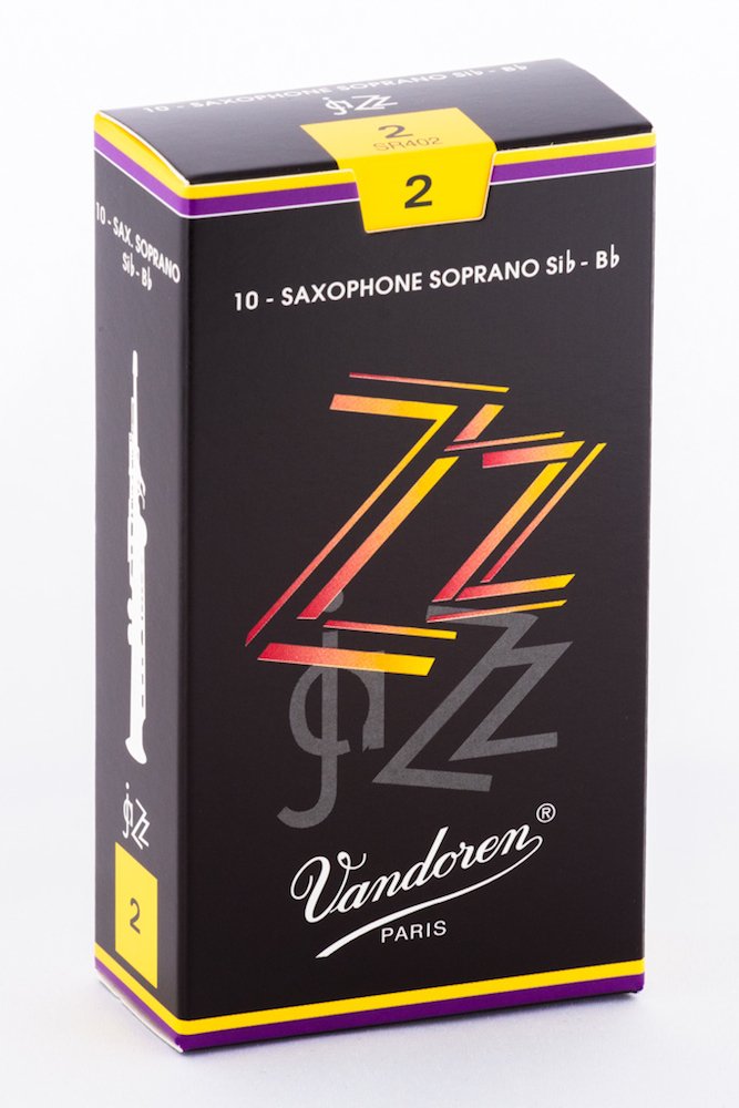 Vandoren ZZ Soprano Saxophone Reeds Strength 2, Box of 10