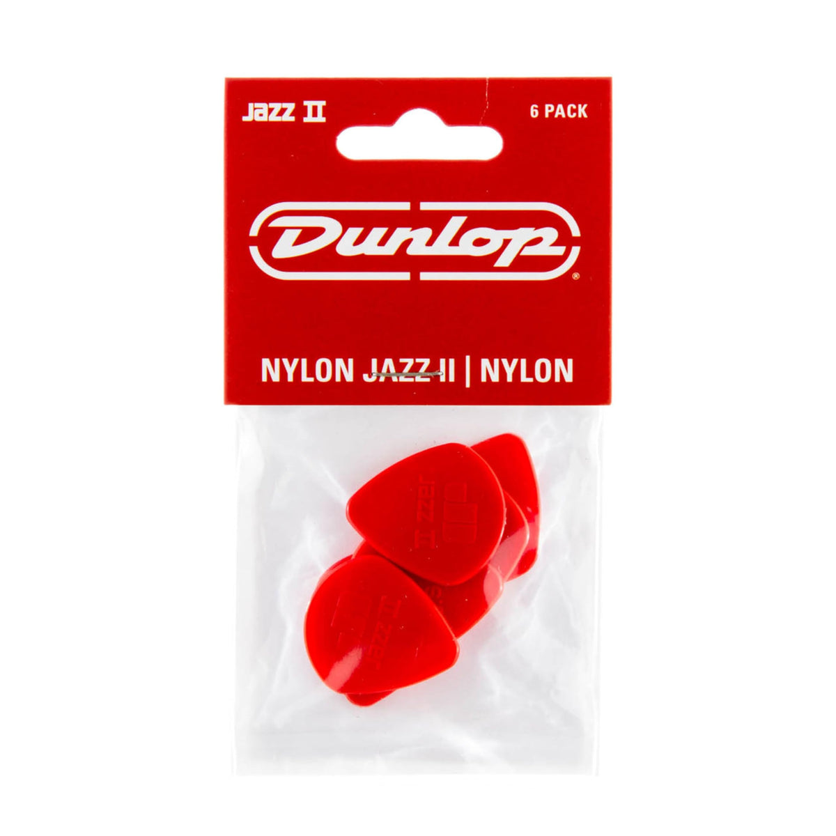 Jim Dunlop Jazz II Nylon Pick 1.18MM - 6 Pack