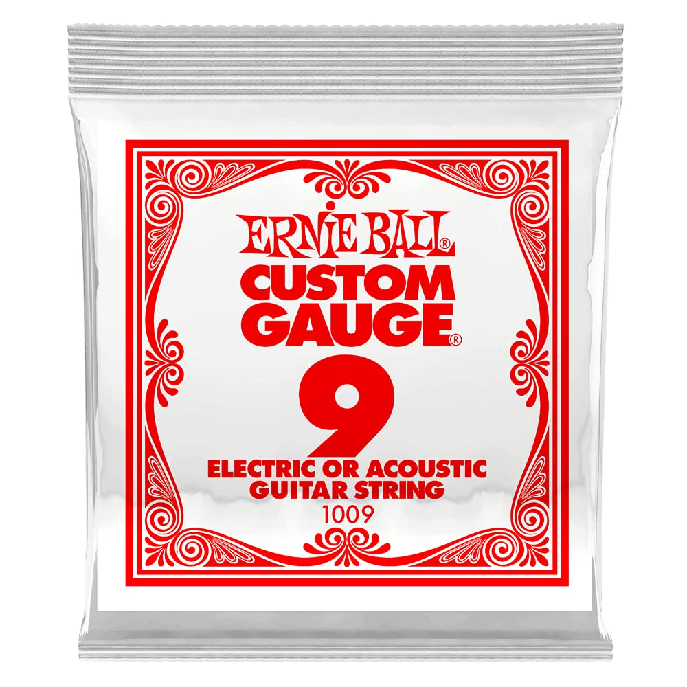 Ernie Ball Plain Steel, Single Strings, .009 - Pack of 1