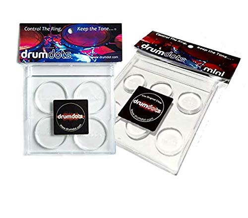 Drumdots - Drum Dampening Control that Reduces the Over-Ring Without Changing the Tone of your Drum (1 6Pack, 1 4Pack)
