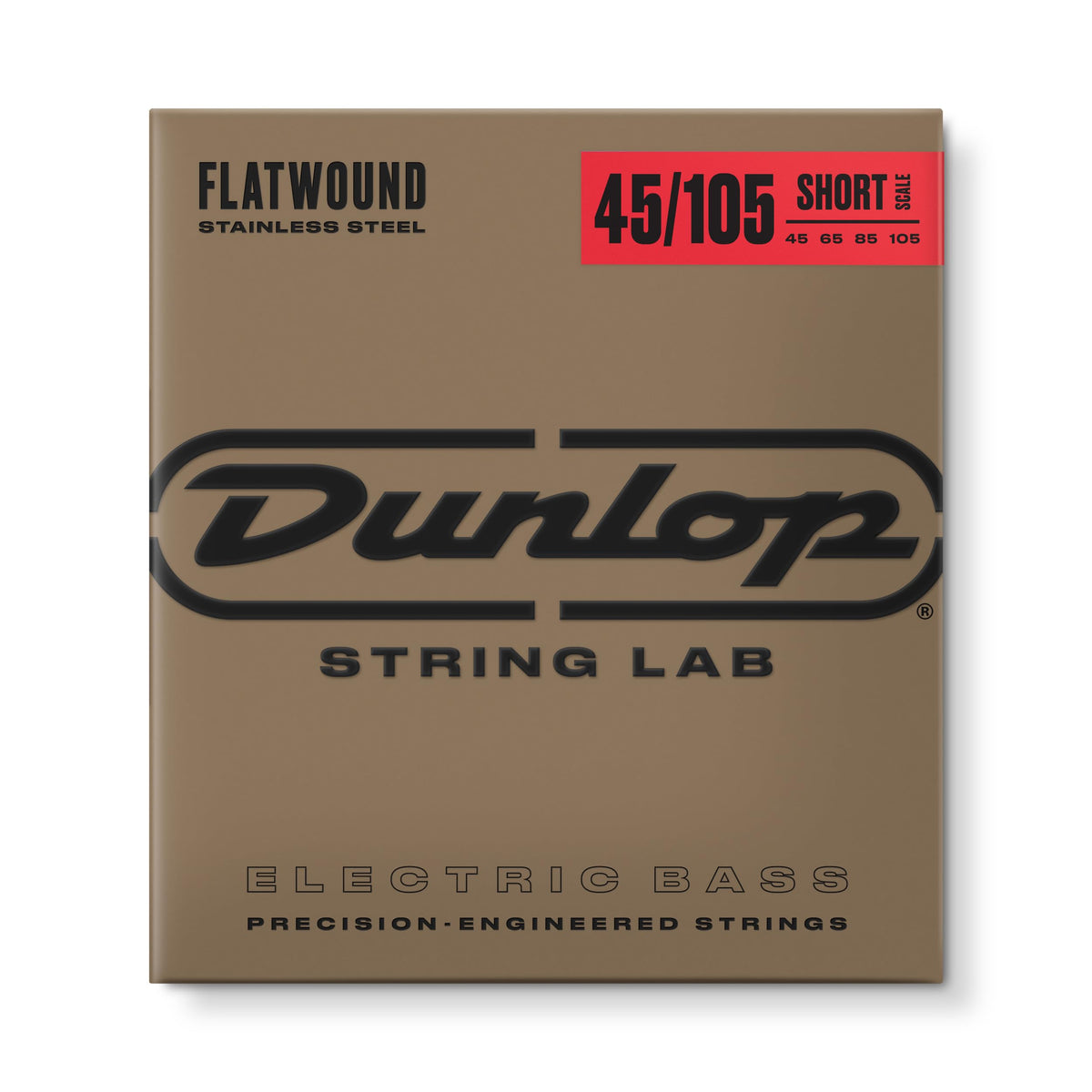 Jim Dunlop Stainless Steel Flatwound Short Scale Bass Strings 45-105