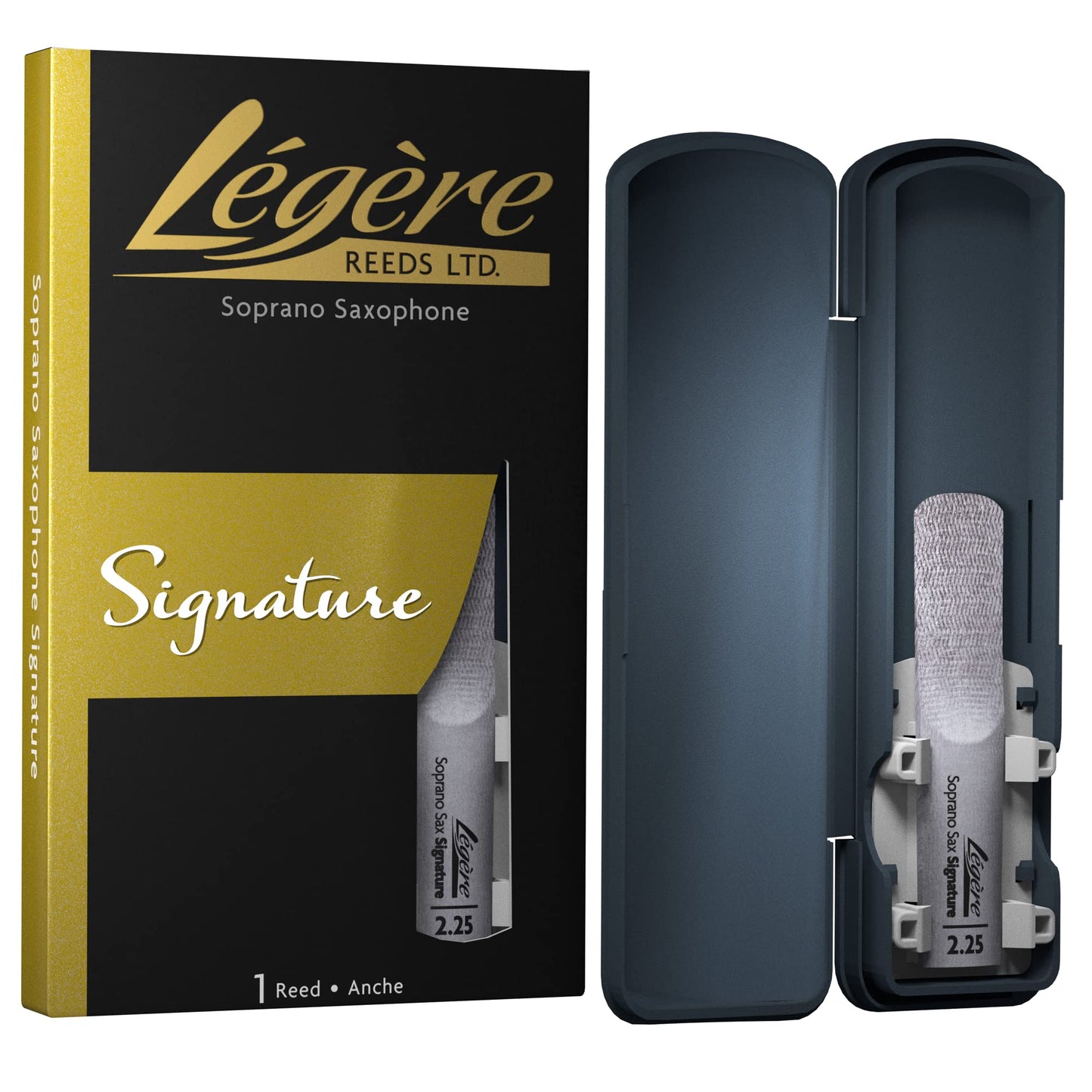 Légère Reeds - Soprano Saxophone Reed, Signature, Strength 2.25 (SSG2.25) - Premium Synthetic Woodwind Reed
