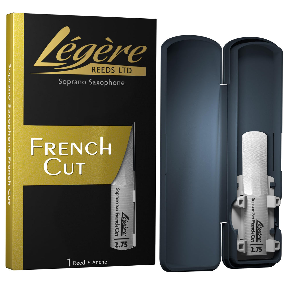 Légère Reeds - Soprano Saxophone Reed, French Cut, Strength 2.75 (SSF2.75) - Premium Synthetic Woodwind Reed