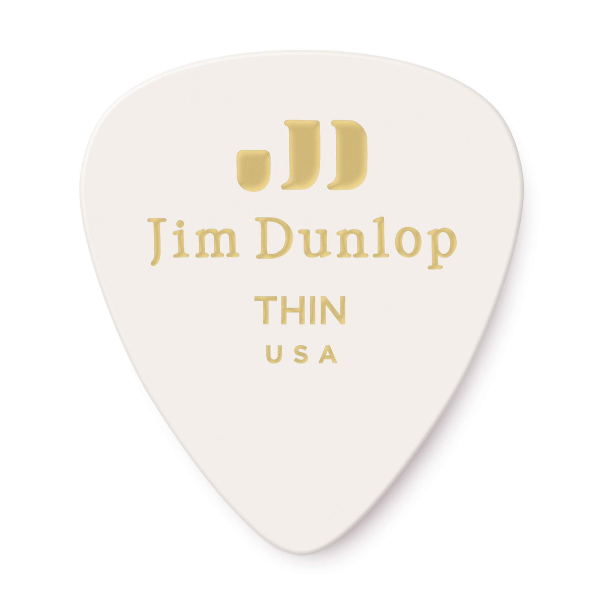 Jim Dunlop Celluloid White Pick Thin - 12 Pack