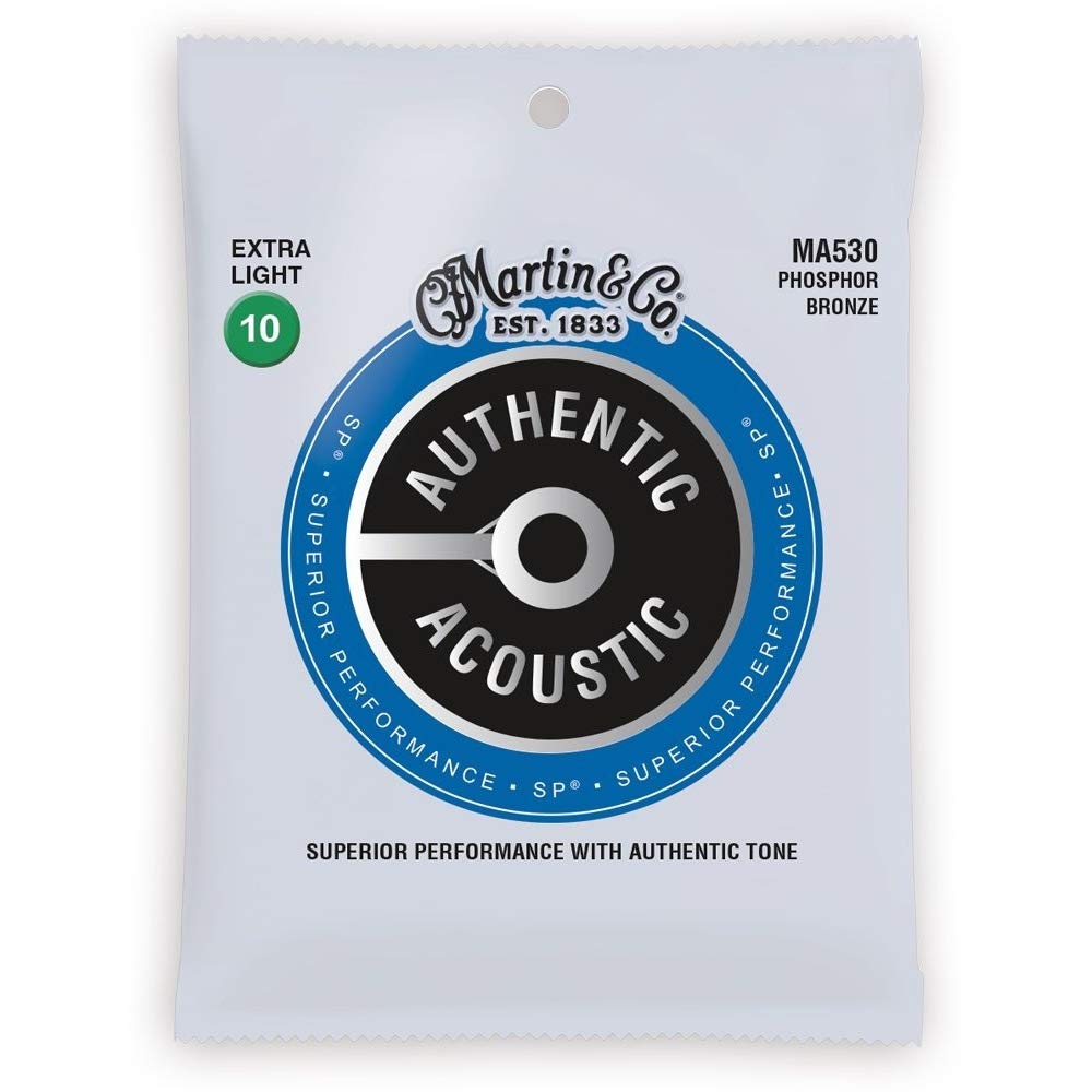 Martin M530 Phosphor Bronze Acoustic Guitar Strings, Extra Light