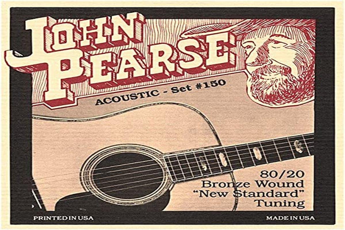 John Pearse Strings® 150NS For Acoustic Guitar - 80/20 Bronze Wound - New Standard Tuning 11-58