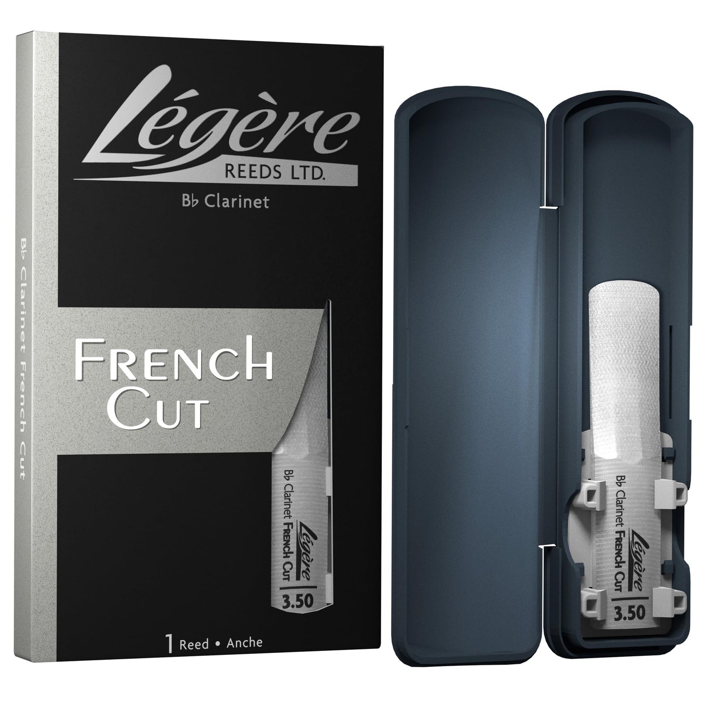 Légère Reeds - Bb Clarinet Reed, French Cut, Strength 3.50 (BBF3.50) - Premium Synthetic Woodwind Reed