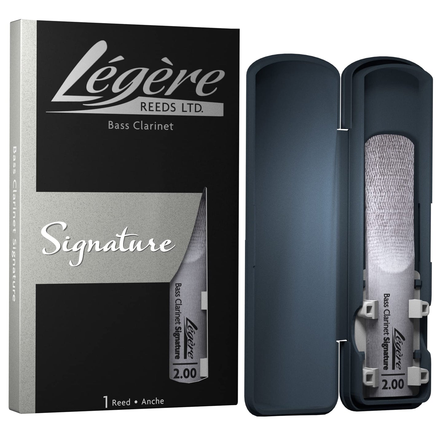Légère Reeds - Bass Clarinet Reed, Signature, Strength 2.00 (BCS2.00) - Premium Synthetic Woodwind Reed