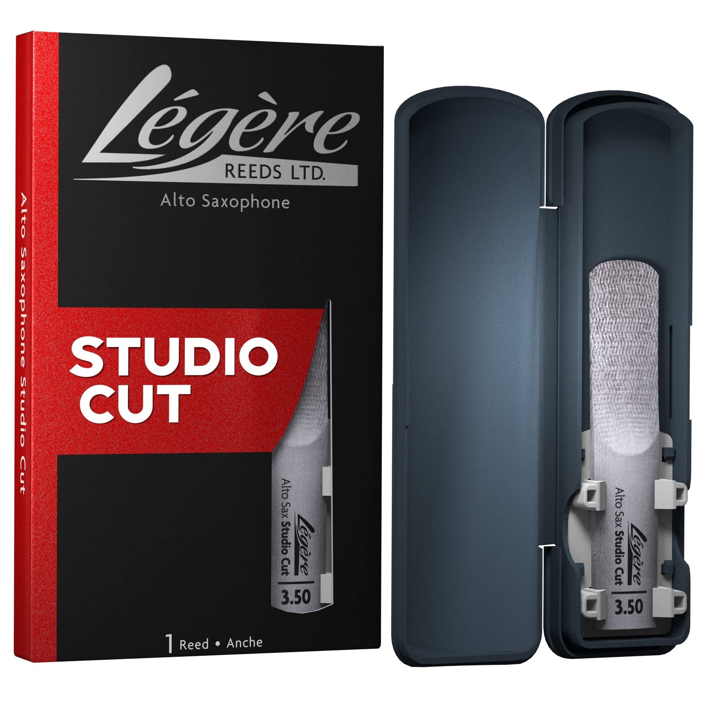 Légère Reeds - Alto Saxophone Reed, Studio Cut, Strength 3.50 (ASS3.50) - Premium Synthetic Woodwind Reed