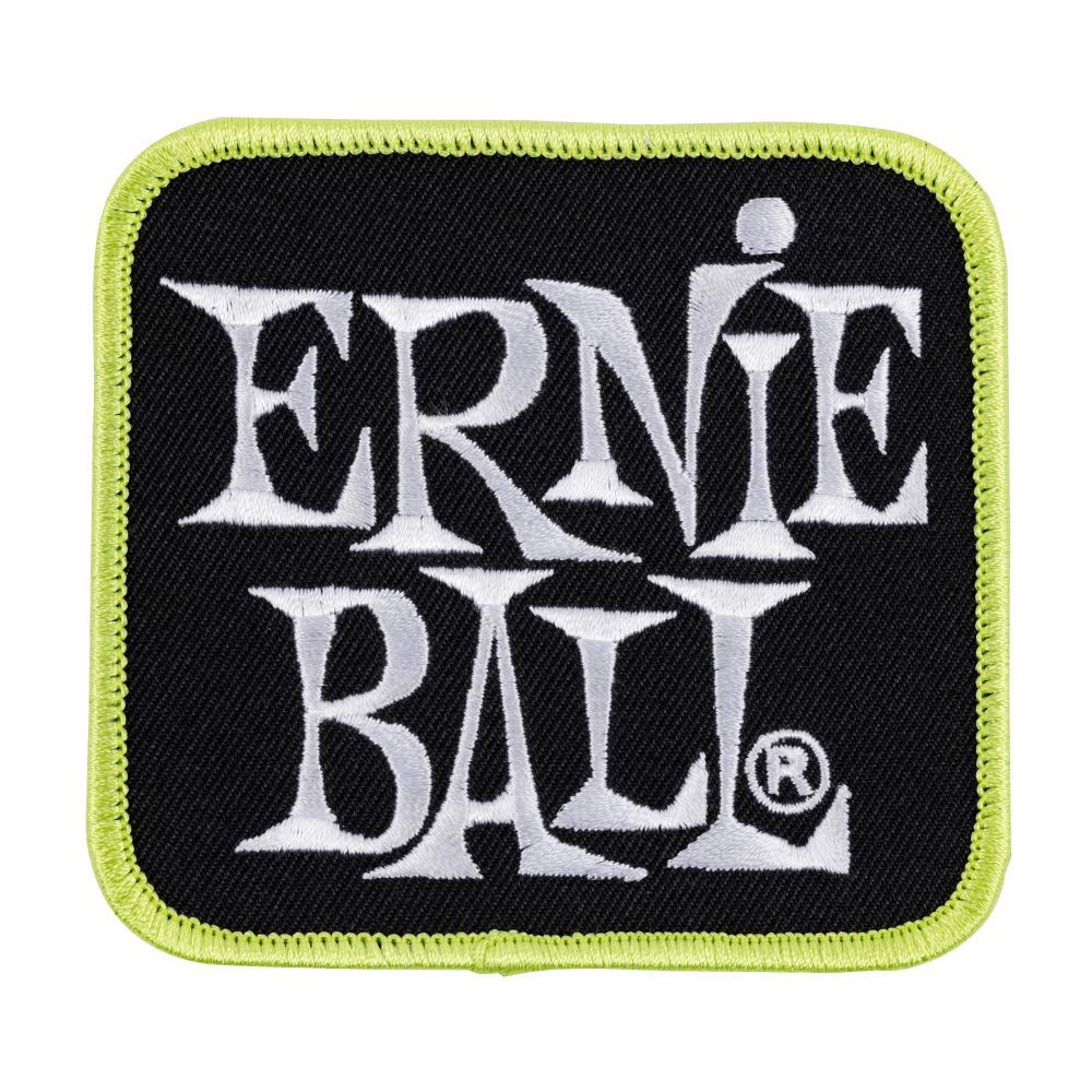 ERNIE BALL STACKED LOGO PATCH GREEN EMBROIDERED