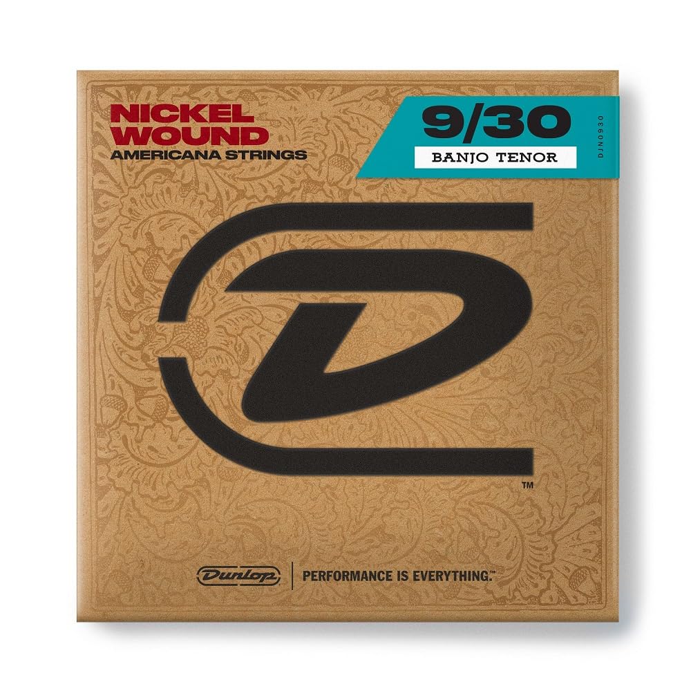 Dunlop DJN0930 Banjo Strings, Nickel, Tenor, .009–.030, 4 Strings/Set