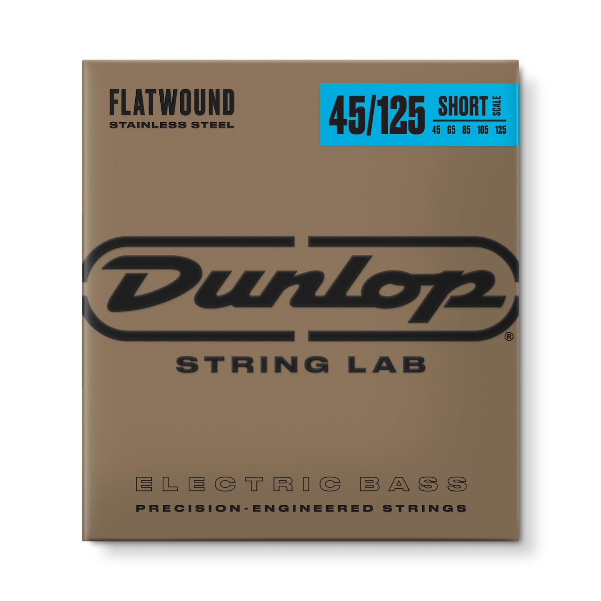Jim Dunlop Stainless Steel Flatwound Short Scale Bass Strings 45-125 | 5-String