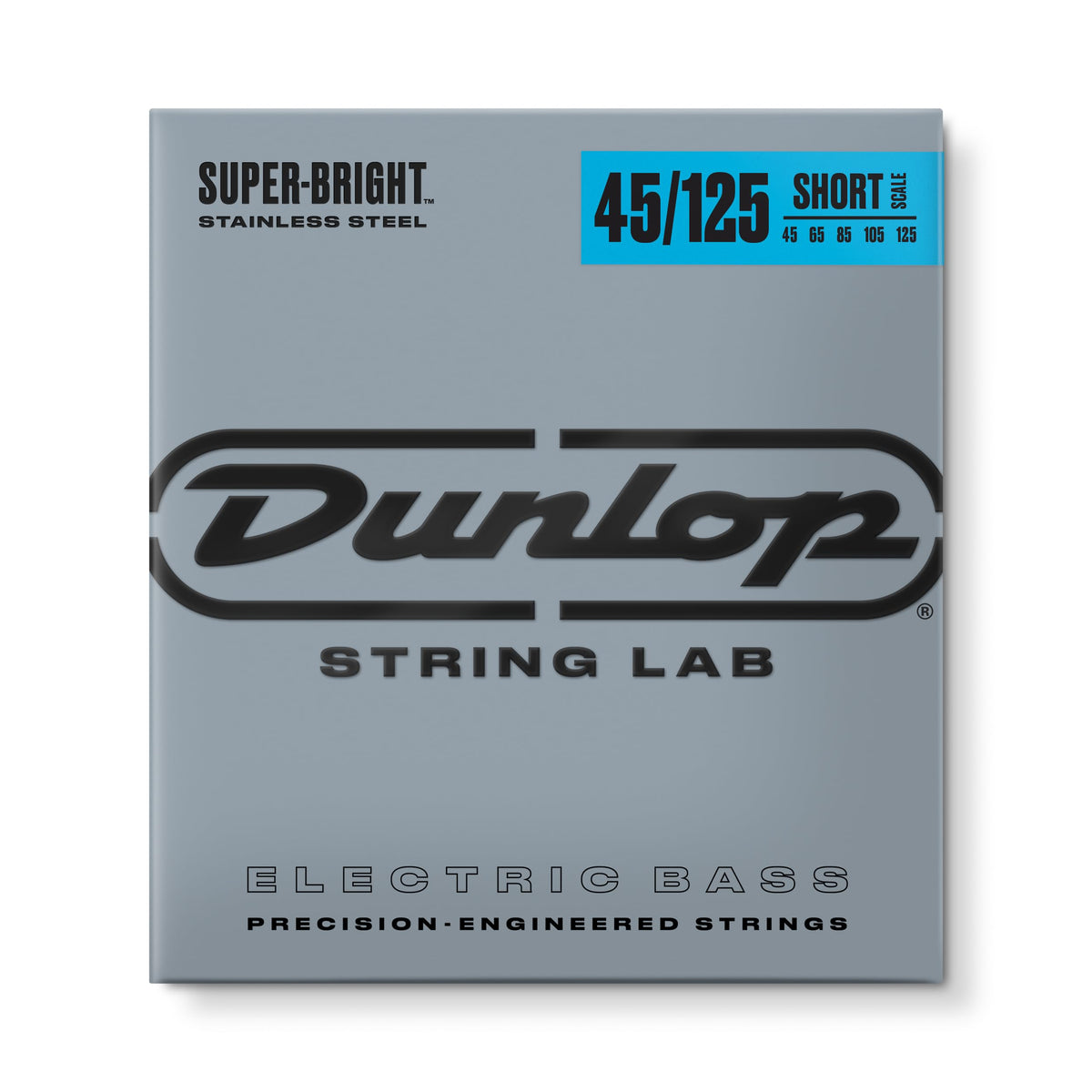 Jim Dunlop Super Bright Stainless Steel Short Scale Bass Strings 45-125 | 5-String