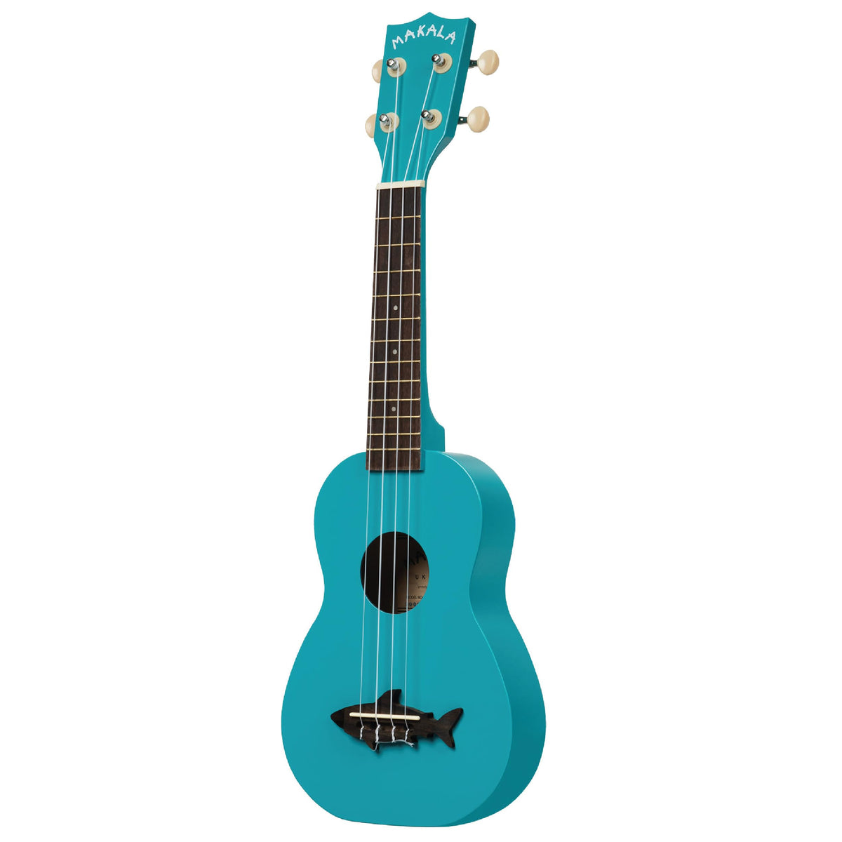 Kala MK-SS/BLU Makala Shark Soprano Ukulele, Blue, One Size
