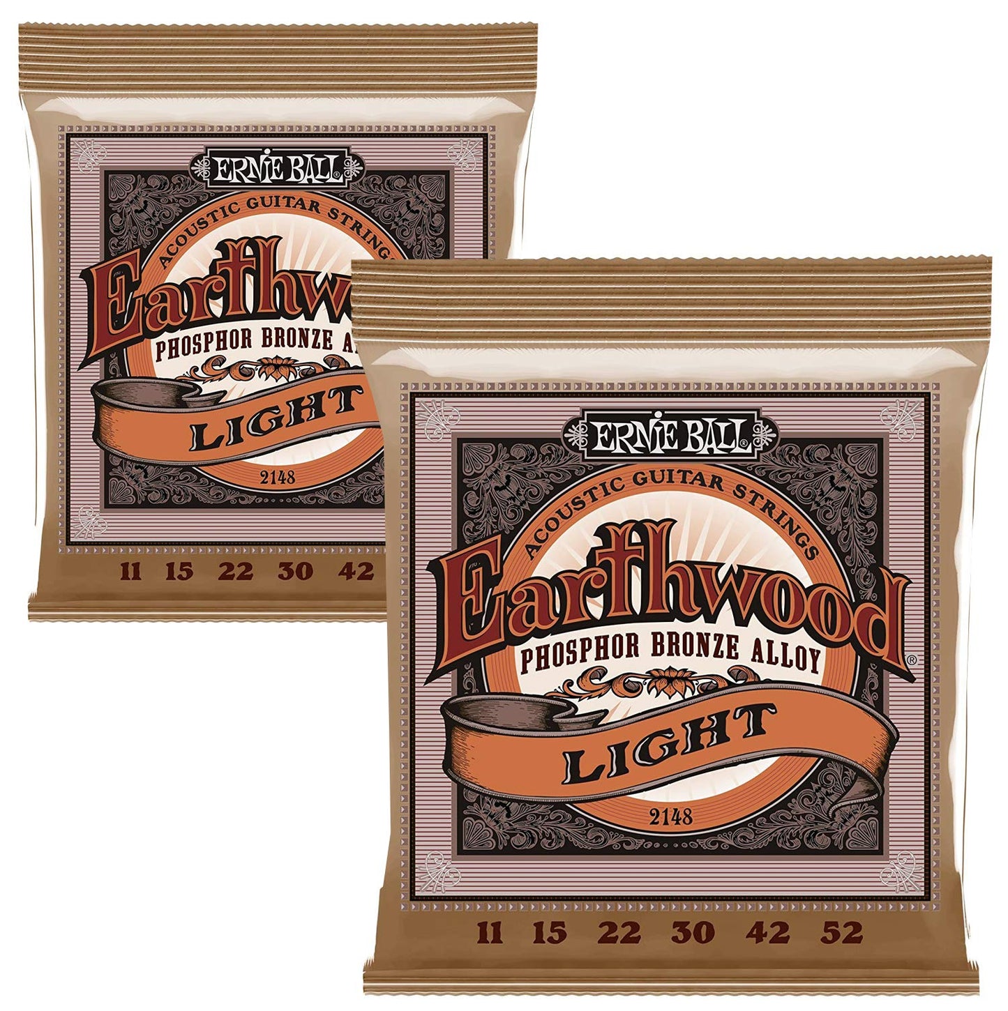 Ernie Ball super slinky acoustic guitar strings 11-52 (2 PACKS)