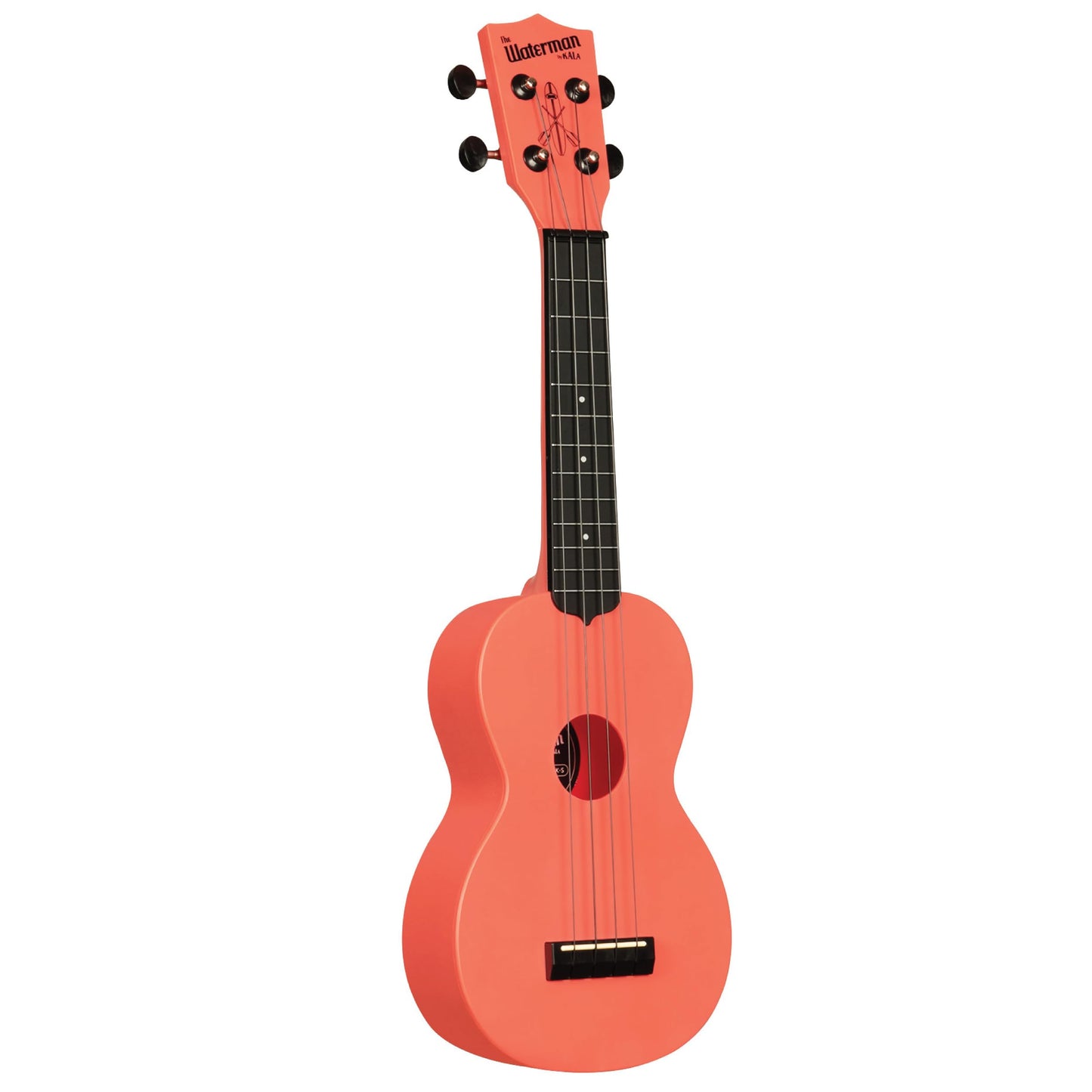 Kala Recycled Soprano Waterman Ukulele Durable, Travel-Ready Instrument - Pink Dusk