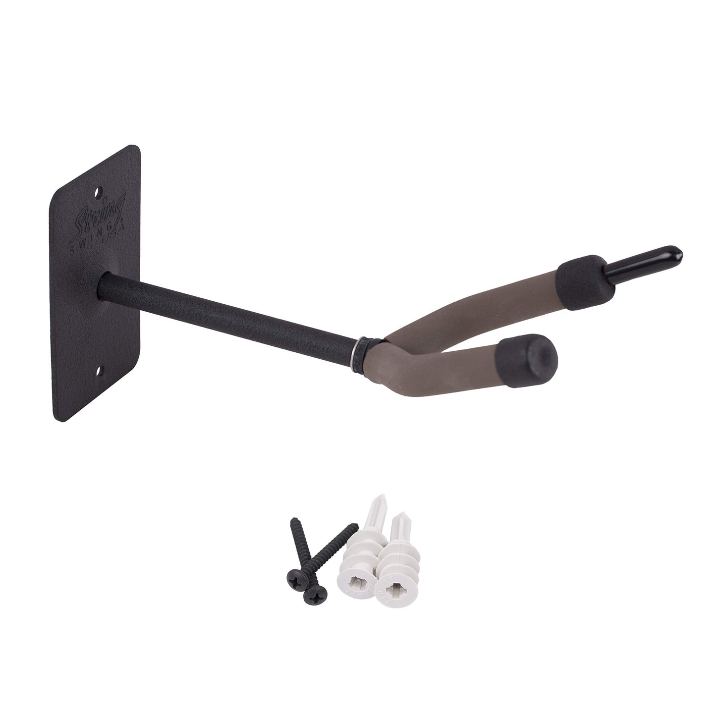 String Swing Cello Hanger - Holder for Acoustic and Electric Cellos - Stand Accessories Home or Studio Wall - Musical Instruments Safe without Hard Cases - Durable Black Powder Coated Steel