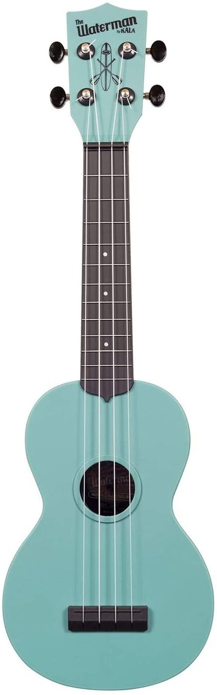 Waterman Glow in the Dark Aqua Blue Soprano Ukulele, Glow in the Dark Blue, Soprano