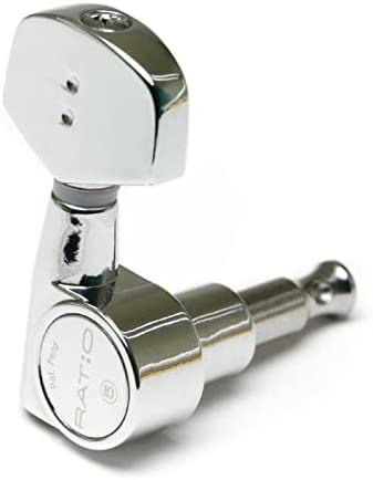 Graph Tech : 3 plus 3 RATIO Machine Heads for Acoustic guitar - Non-locking - Contemporary - Chrome (PRN-2411-C0)