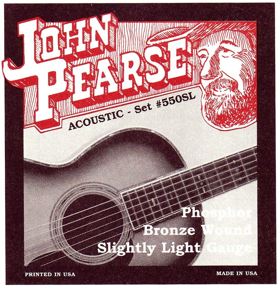 John Pearse Acoustic Guitar Strings Phosphor Bronze Slightly Light