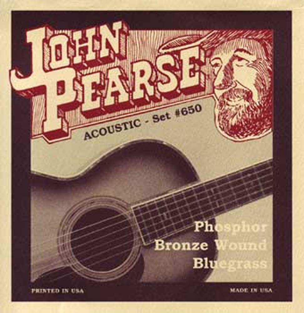 John Pearse P650 Bronze Acoustic Guitar Strings, Medium