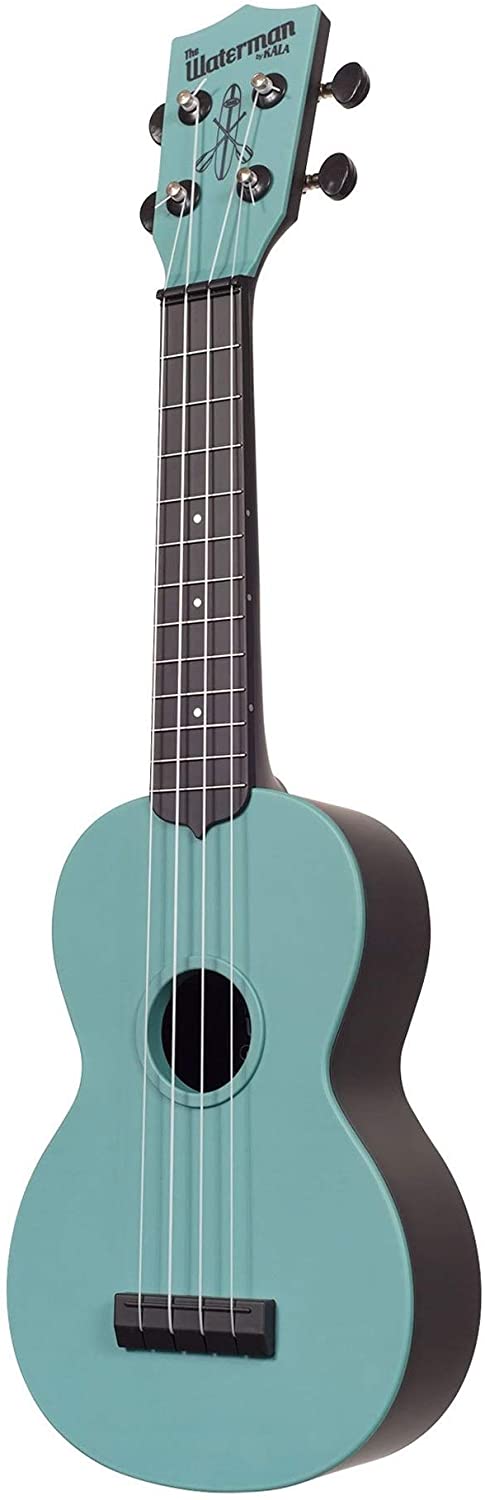 Waterman Glow in the Dark Aqua Blue Soprano Ukulele, Glow in the Dark Blue, Soprano