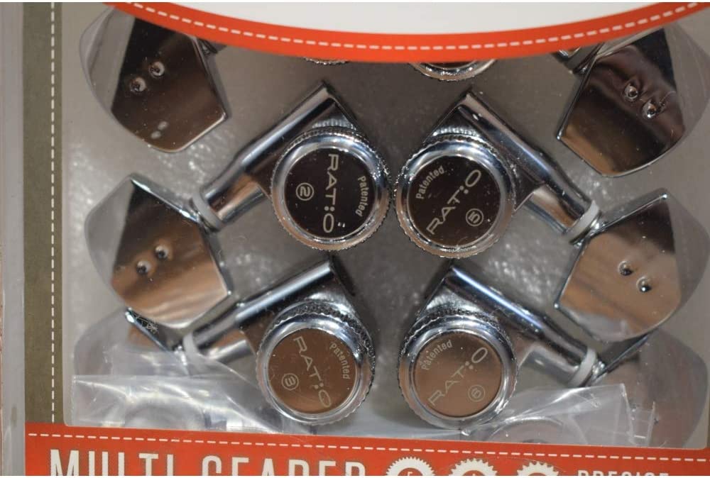 Graph Tech Electric Locking 3+3 Contemporary Tuning Machine Set 2-Pin Chrome