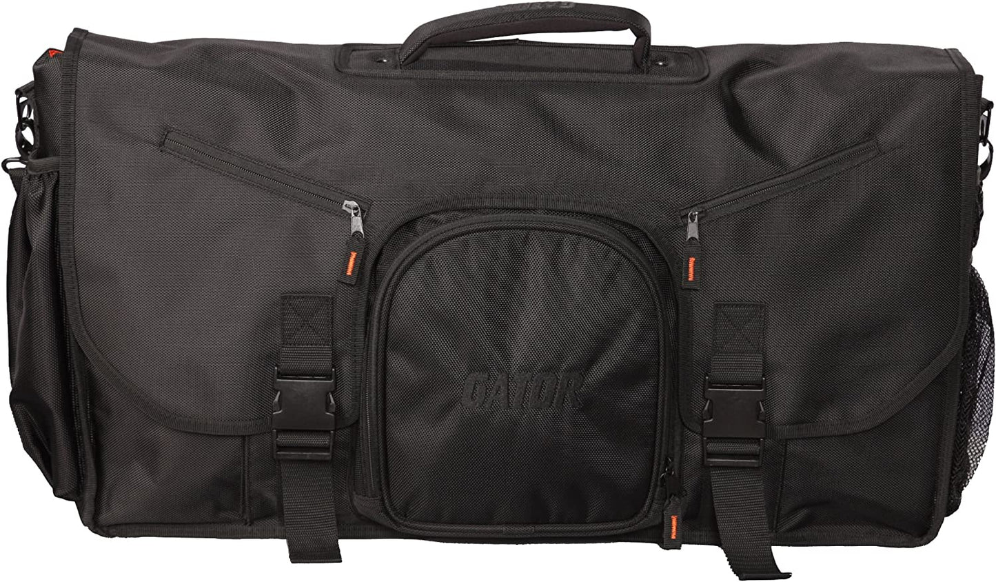 Gator Cases Club Series DJ Controller Messenger Bag with Bright Orange Interior; Fits Large Controllers - 25" (G-CLUB CONTROL 25)