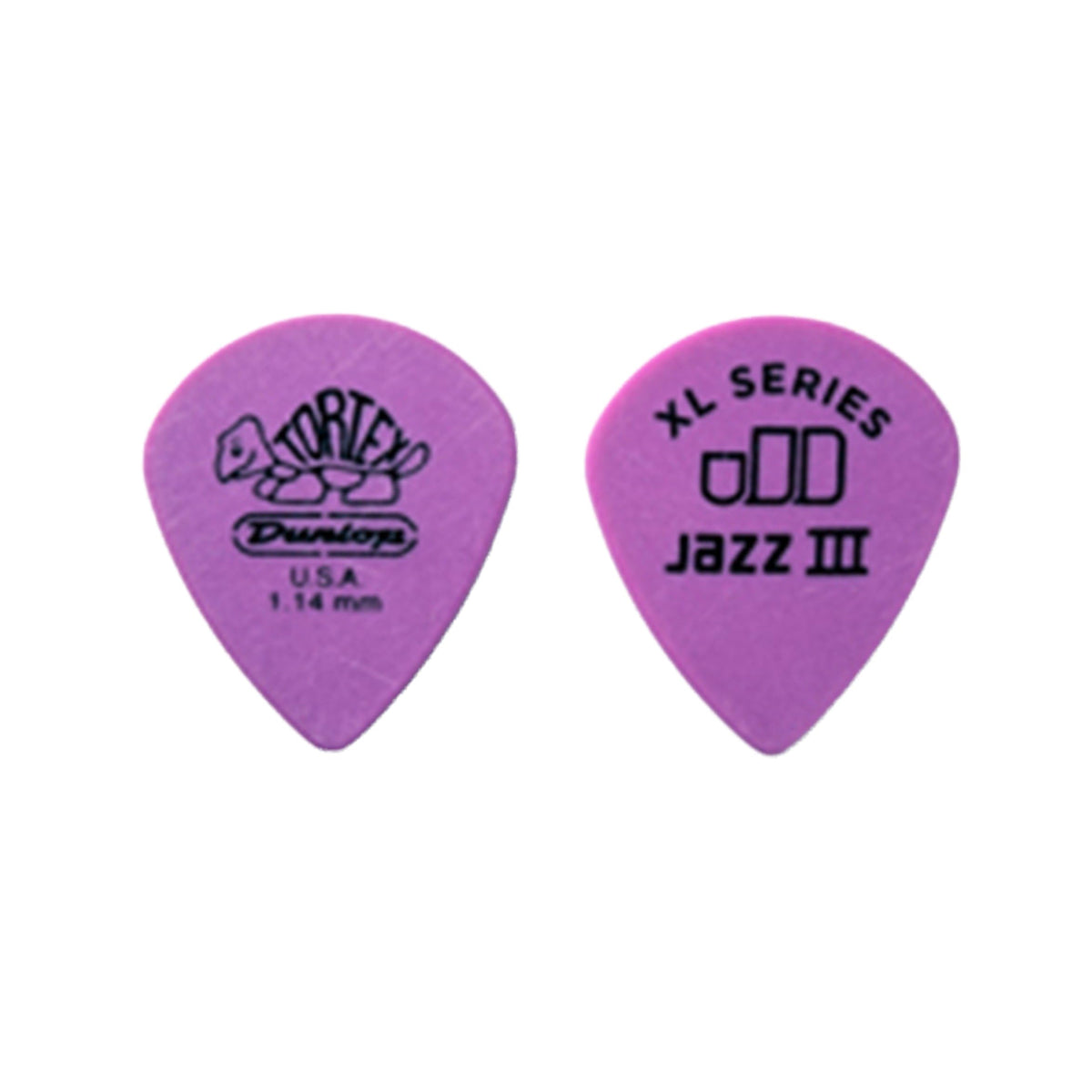 Dunlop 498R1.14 1.14MM Tortex Jazz III XL Picks 72 Pack
