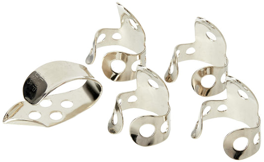 JIM DUNLOP 33P.025 Nickel Silver Finger & Thumbpicks, .025", 5/Player's Pack