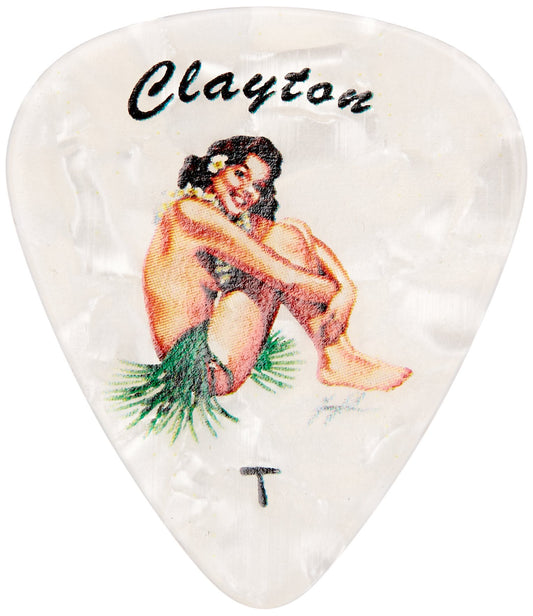 Clayton Hula Hottie Guitar Picks 1 Dozen Thin