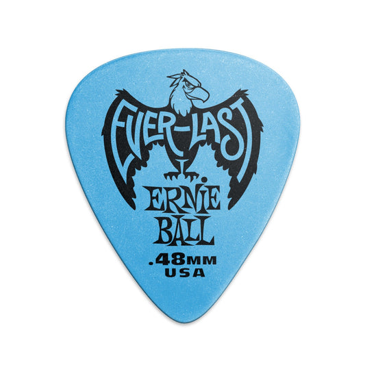 Ernie Ball Everlast Guitar Picks, Blue .48mm, 12-pack (P09181)