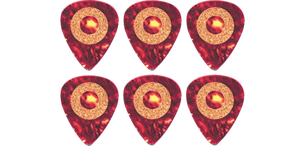Clayton Cork Grip Standard Guitar Pick 6 Pack .50 mm
