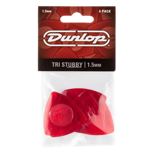 Dunlop Tri Stubby Guitar Picks 6-Pack 1.5 mm
